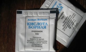Два пакетика борной кислоты